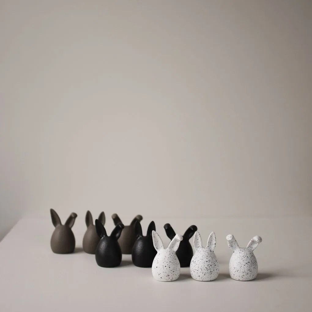 DBKD Veľkonočná dekorácia Triplets White Dot - set 3 ks