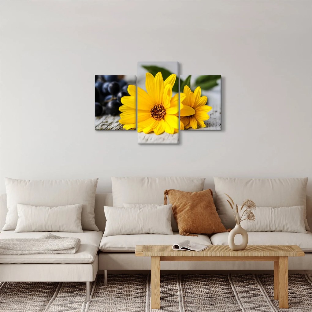 Obraz žltej kvetiny (90x60 cm)