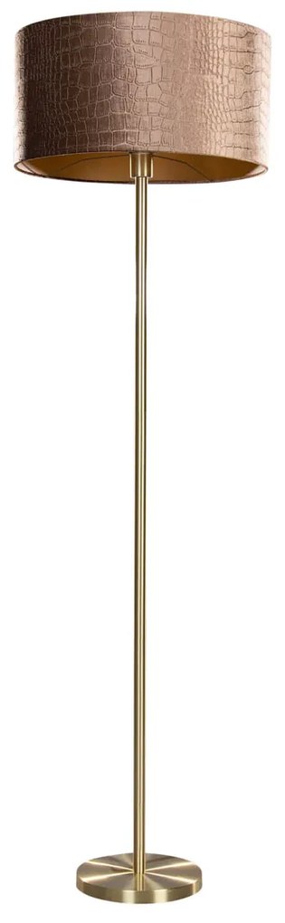 Stojacia lampa mosadz s velúrovým tienidlom krokodíl 50cm - Simplo