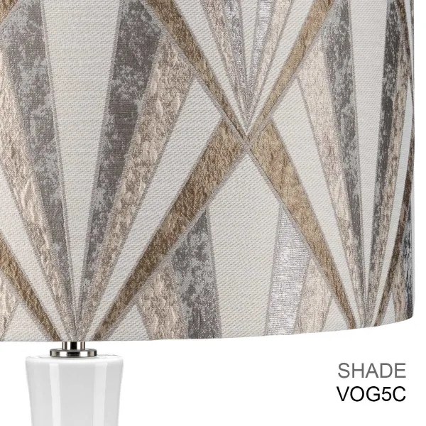 Elstead MILO-PN-TL-VOGSC - Stolná lampa MILO 1xE27/60W/230V šedá/hnedá