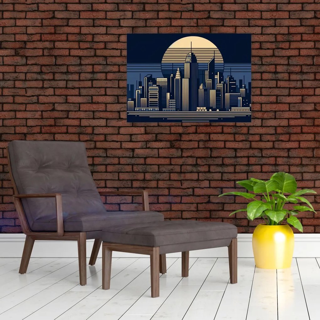 Obraz – Geometrické mesto (70x50 cm)