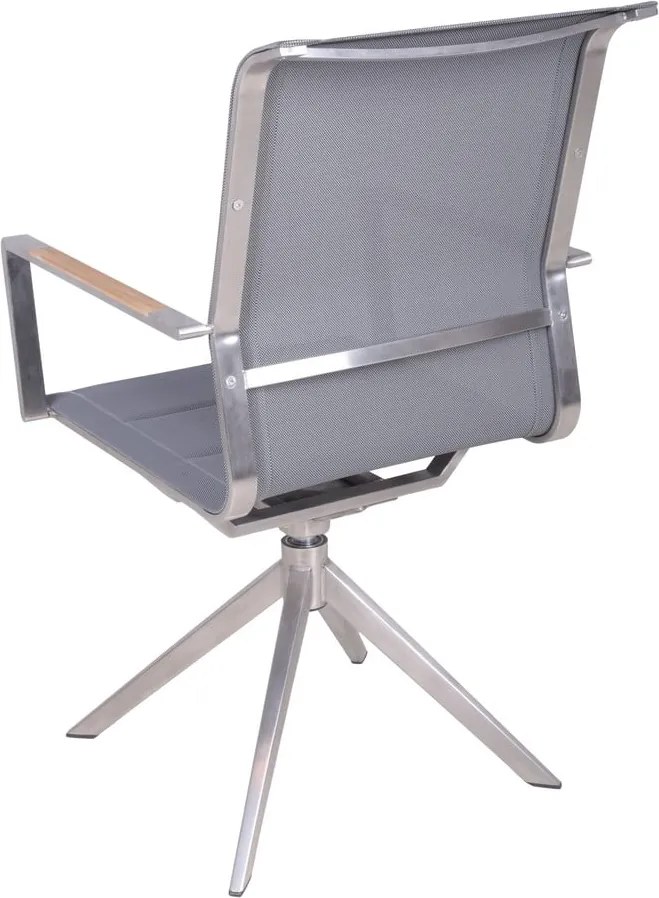 Sivá kovová záhradná stolička Salida – Garden Pleasure