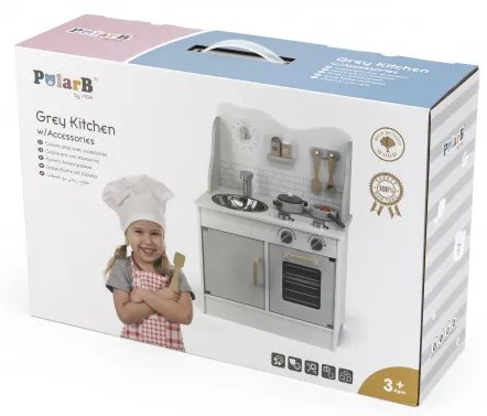 Detská kuchynka Viga 44049 PolarB eco sivá