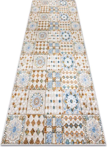 Protišmykový koberec / behúň ANDRE 53010 béžový / modrý