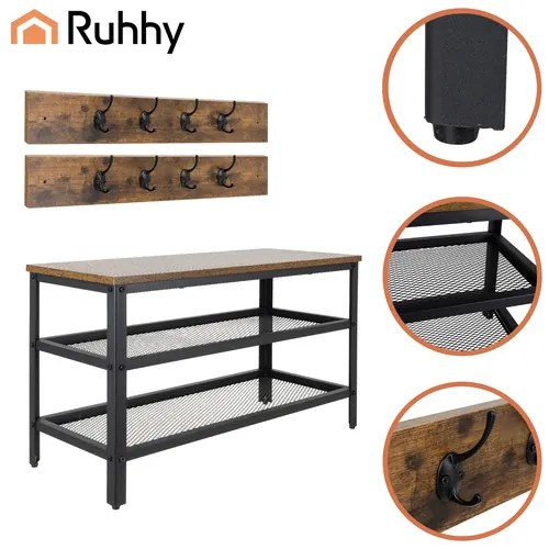 Stojan na topánky s vešiakom 73 cm RUHHY 27037