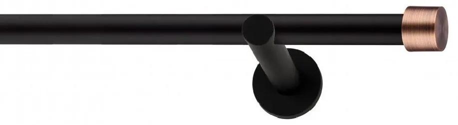 Dekorstudio Garniža jednoradová Luna medená MIX čierna-matná 19mm Dĺžka: 140cm, Typ príslušenstva: Bez príslušenstva
