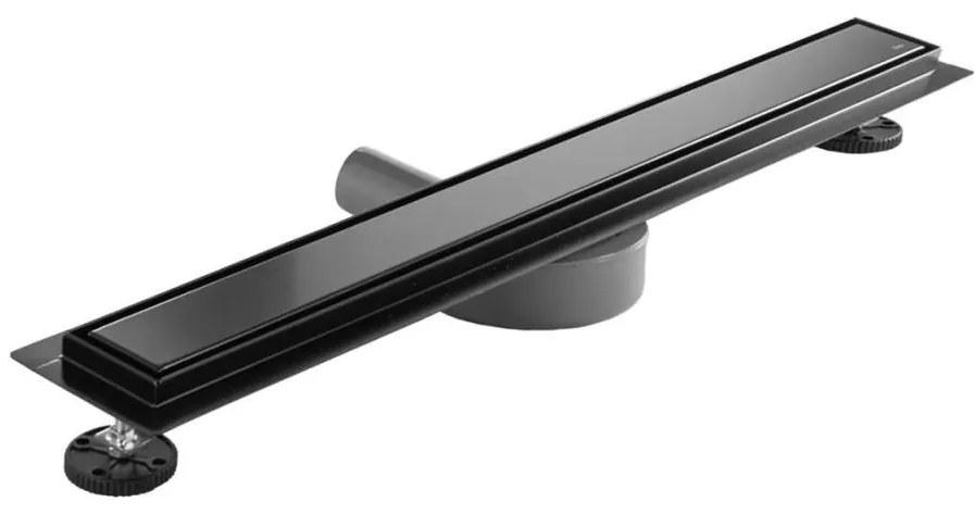 REA-G7803 - Odtokový žľab NEOX PRO 80 cm nerezová oceľ/čierna