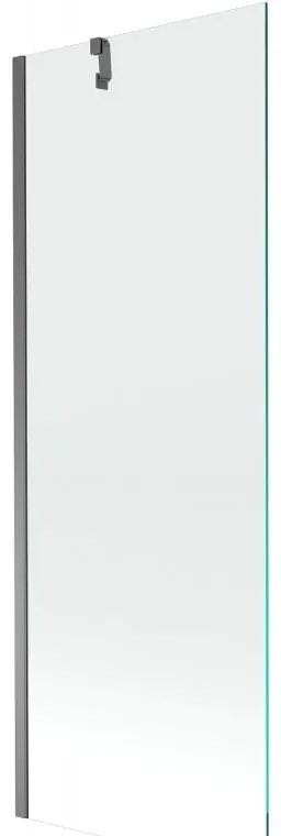 Mexen Next, 1-krídlová vaňová zástena 70 x 150 cm, 6mm číre sklo, grafitová, 895-070-000-00-00-95