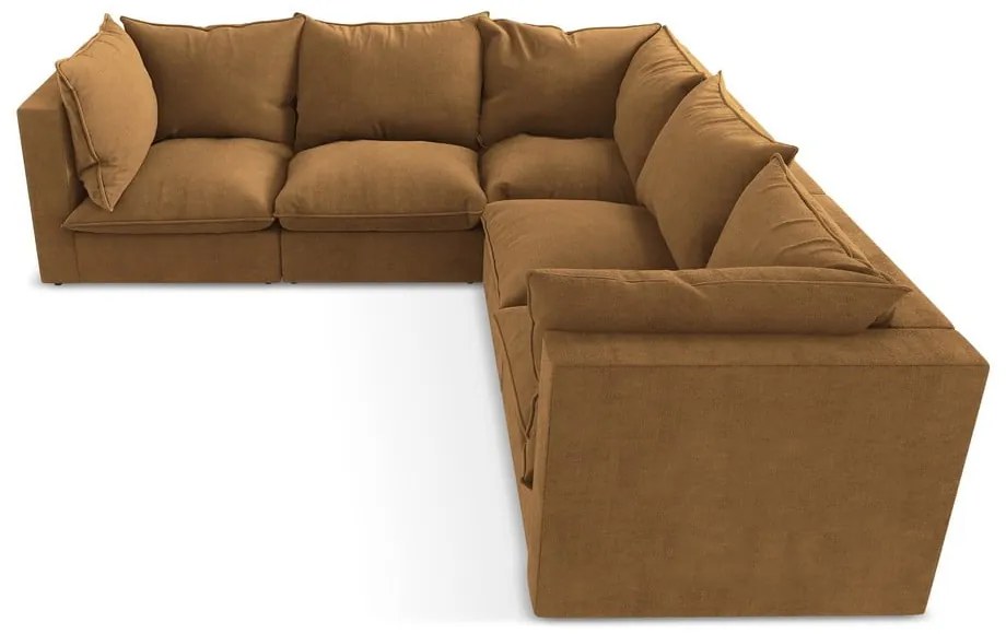 Terakotová rohová pohovka Manao – Makamii