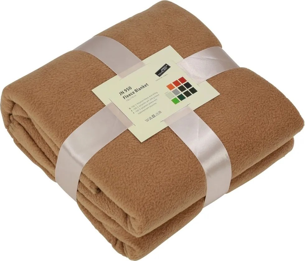 James & Nicholson (Daiber) Fleecová deka 130x170 cm JN950 - Camel | 130 x 170 cm