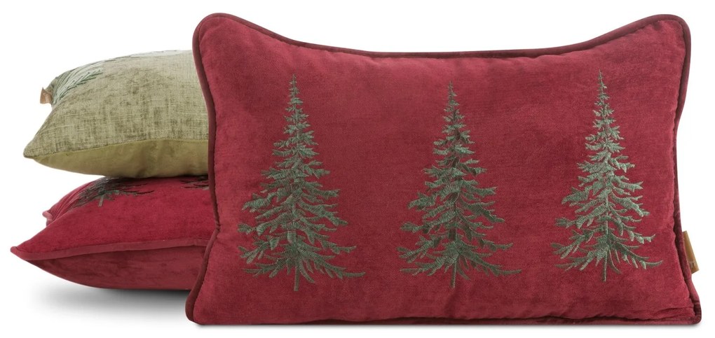 EUROFIRANY VIANOČNÁ DEKORAČNÁ OBLIEČKA NA VANKÚŠ HEMLOCK 30X50 CM VZOROVANÁ