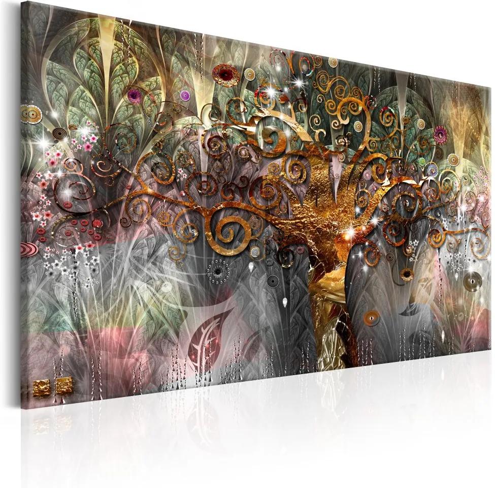 Obraz na plátne Bimago - Gold Tree 120x80 cm