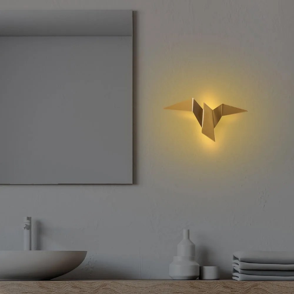 LED nástenné svietidlo v zlatej farbe Pacali – Opviq lights
