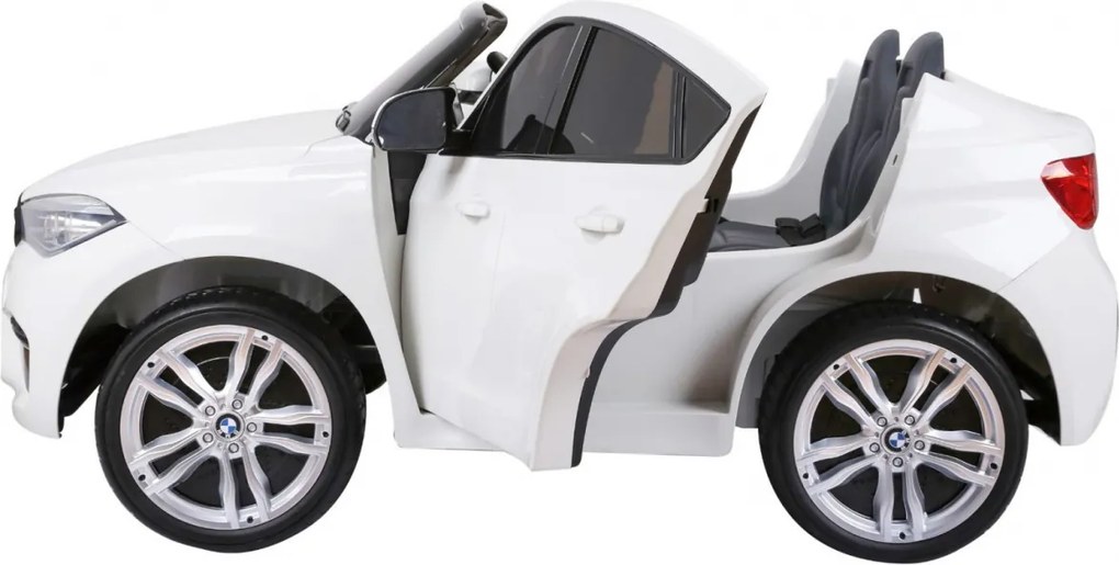 Ramiz BMW X6M XXL pre 2 deti Biele SUV + diaľkové ovládanie + ekokoža