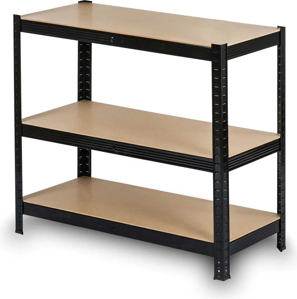 Kovový úložný regál 180 x 90 x 40 cm Humberg HR-813 čierny