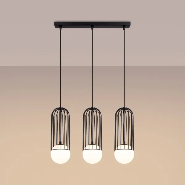 Sollux SL.1334 - Luster na lanku BRINA 3xG9/8W/230V čierna