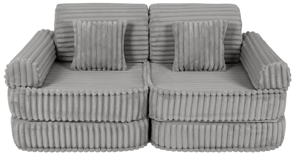 MeowBaby® Churros detská pohovka Plus, Moon Dust Grey