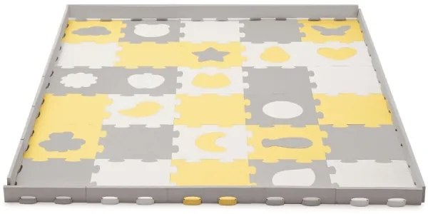 KINDERKRAFT select - Penové puzzle LUNO 30ks šedá/žltá