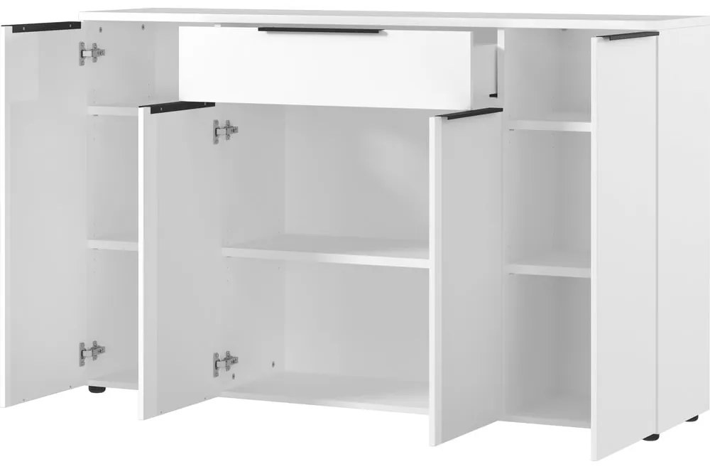 Biela nízka komoda 161x101 cm Mailand – Germania