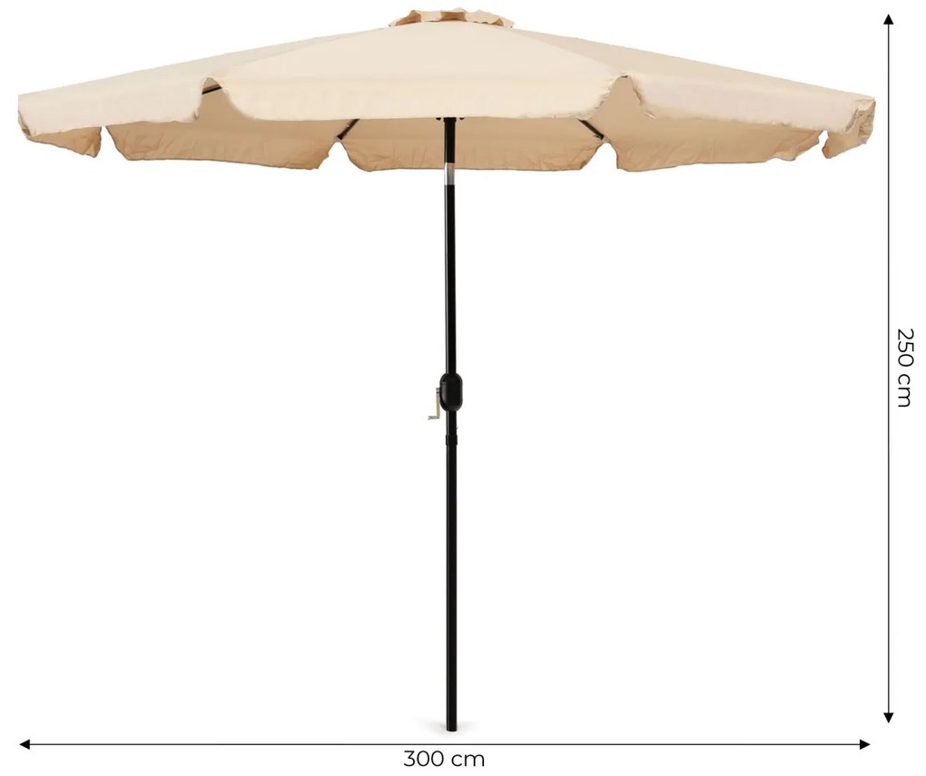 Záhradný slnečník Lavulo 300 cm béžový