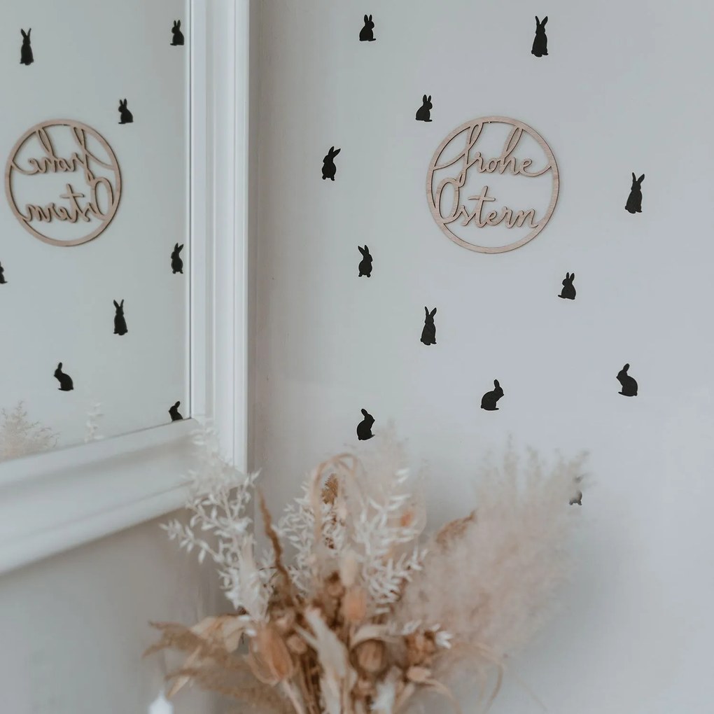 Eulenschnitt Samolepky na stenu Bunnies Black 24 ks
