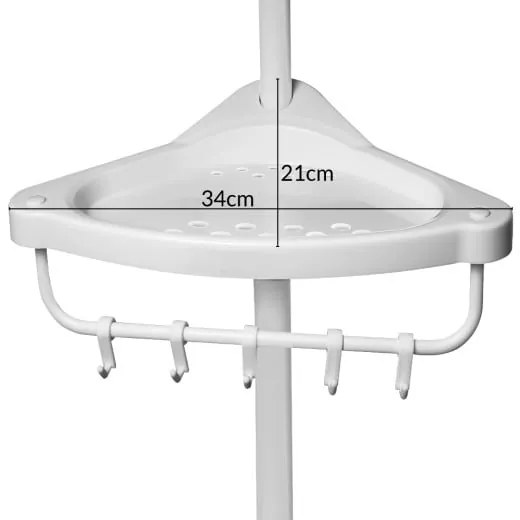 InternetovaZahrada Teleskopická polica do sprchy 155-230 cm