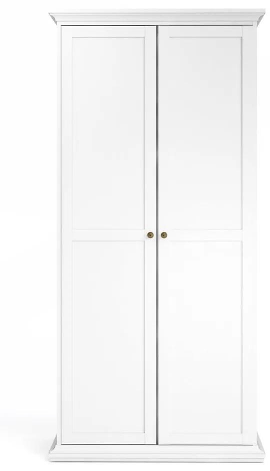 Biela šatníková skriňa Tvilum Paris, 96 x 201 cm