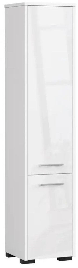 Kúpeľňová skrinka FIN 2D - biela/biela lesk