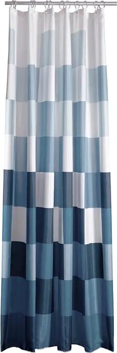 ZONE Sprchový záves so štvorcami 180 × 200 cm blue