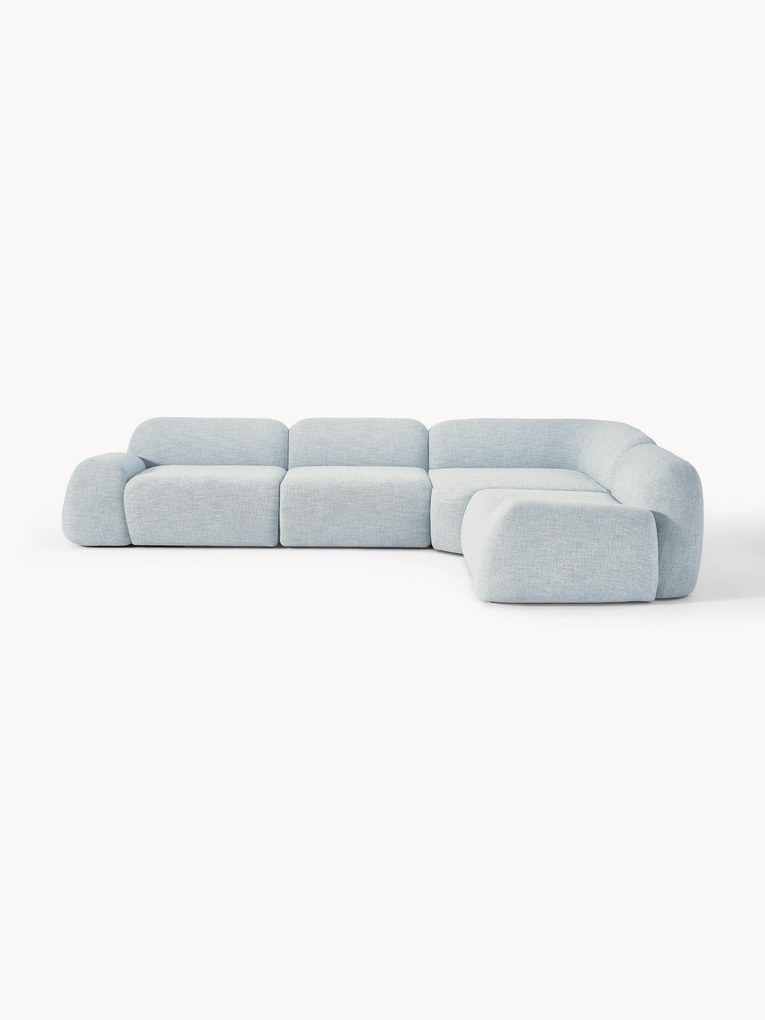Modulárna buklé rohová pohovka Wolke (4-miestna)