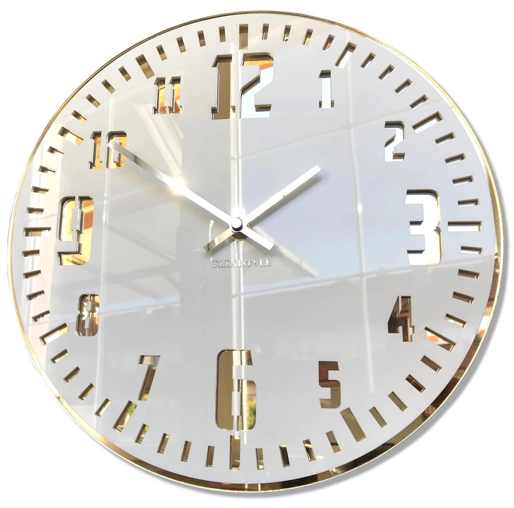 Dizajnové nástenné hodiny Unique Flex z117-2-0-x, 30 cm, zlaté