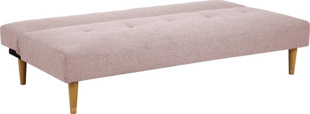 Dizajnová rozkladacia sedačka Amya 180 cm ružová - dub
