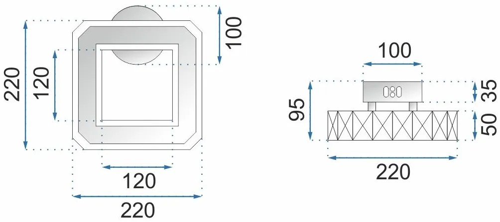 Toolight - LED krištáľové nástenné svietidlo 10W, teplé svetlo, APP415-W, chrómová, OSW-65013