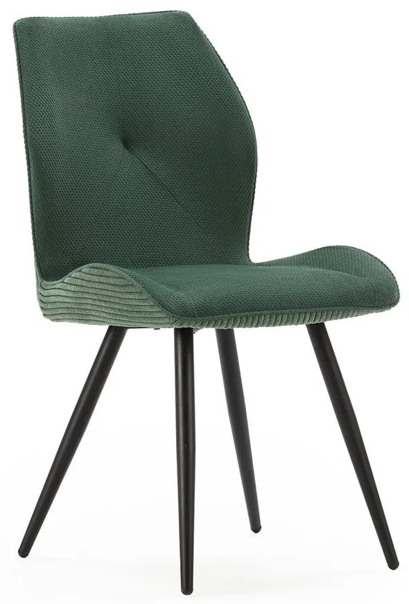 Zelené menčestrové jedálenské stoličky v súprave 2 ks Adaya – Marckeric