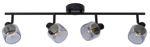 Lucide 77979/04/30 - Bodové svietidlo BJORN 4xE14/40W/230V čierna