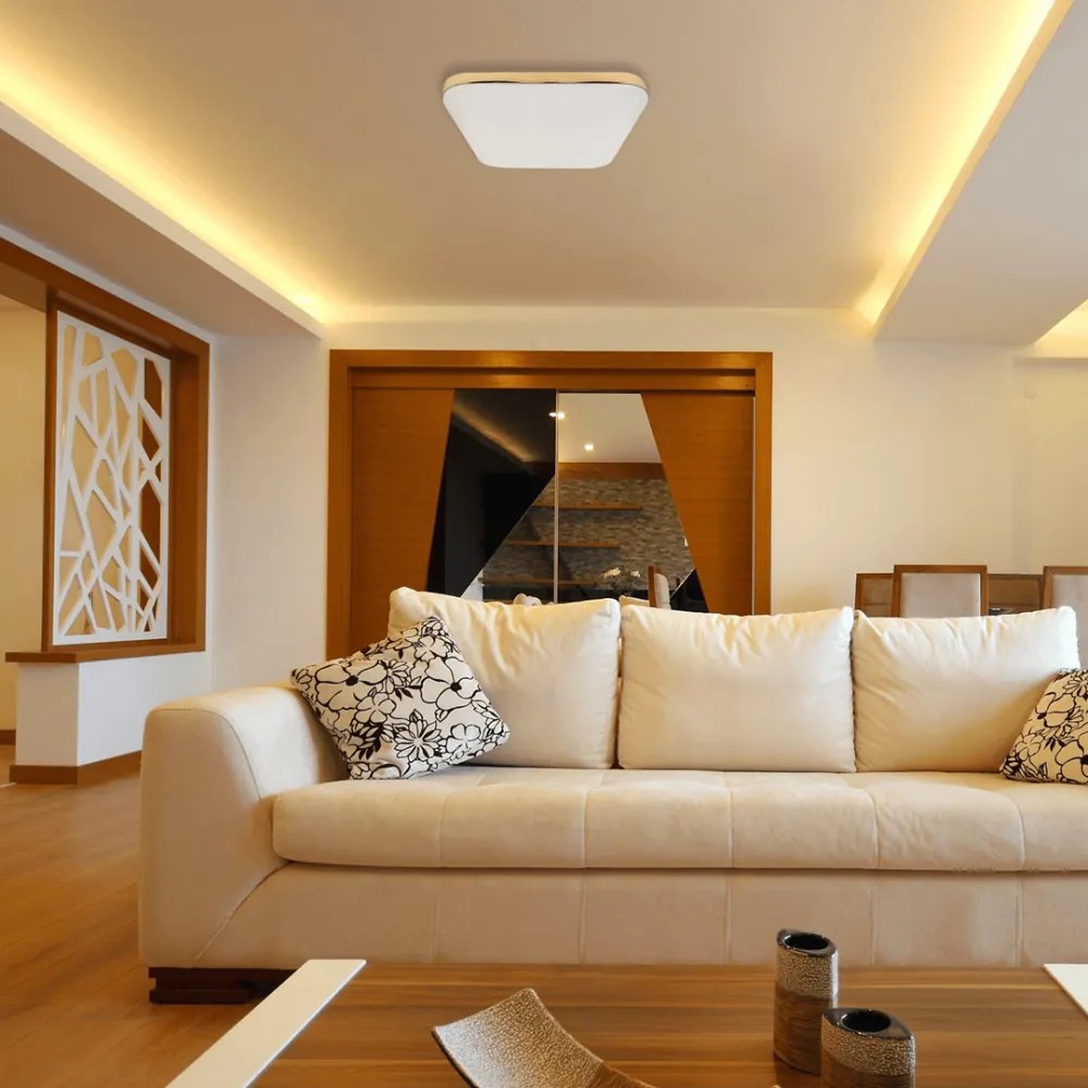 Plafond LED stropná lampa Gold Square Nemo 17W 33 cm 4000K IP44 Milagro