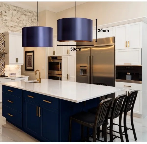 Duolla - Luster na lanku CANNES 1xE27/15W/230V pr. 50 cm čierna/medená