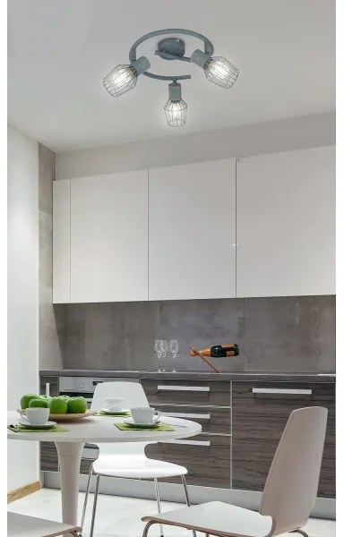 Bodové svietidlo VIKING 3xE14/40W/230V šedá