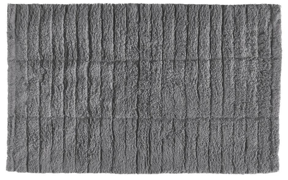 Sivá bavlnená kúpeľňová predložka Zone Tiles, 80 x 50 cm