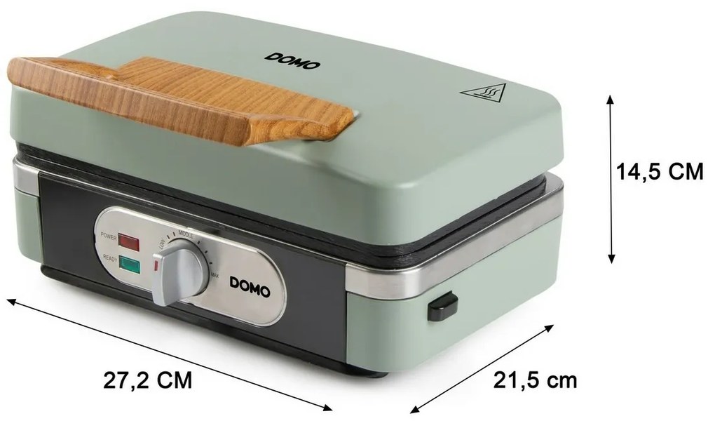 DOMO DO9276C sendvičovač 3 v 1, matná zelená