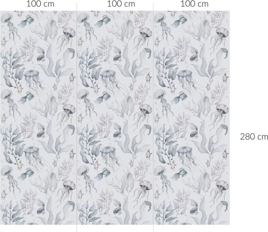 Tapeta mágie oceánu béžová 280×100 cm