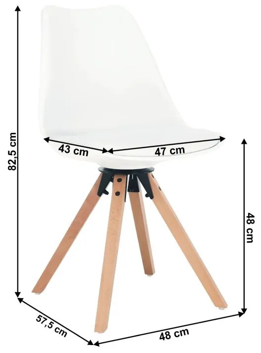 Kondela Štýlová otočná stolička, biela, ETOSA