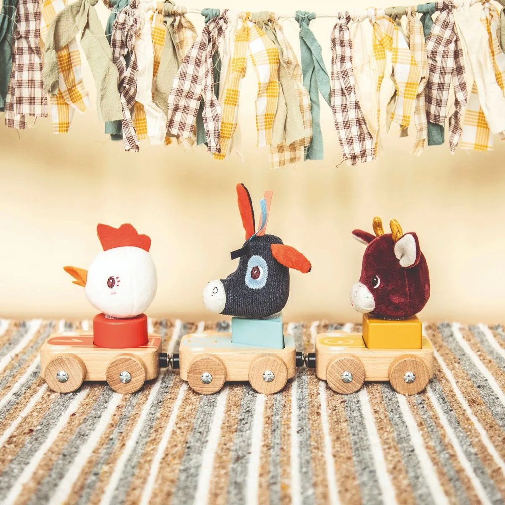 Lilliputiens - súprava 3 drevených autíčok - Farma