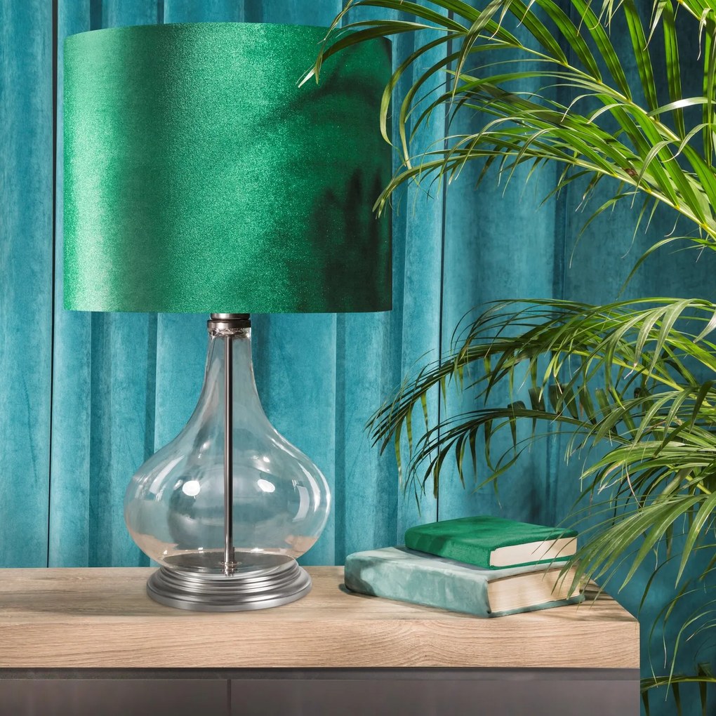 Stolná lampa Kim 32x61 cm tyrkysová