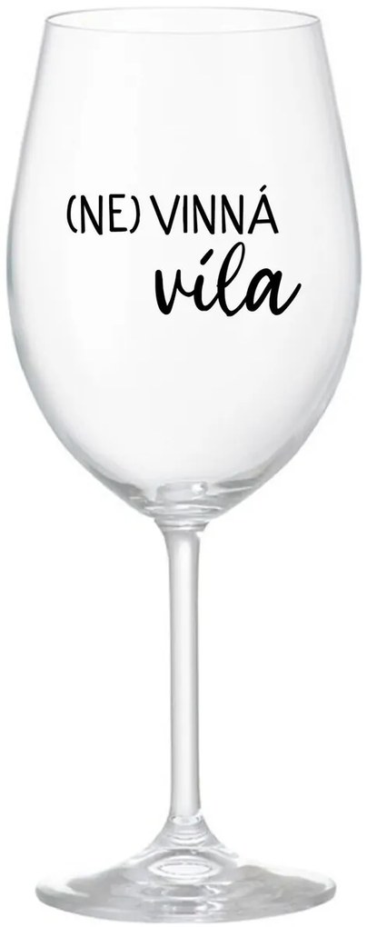(NE)VINNÁ VÍLA - priehľadný pohár na víno 350 ml
