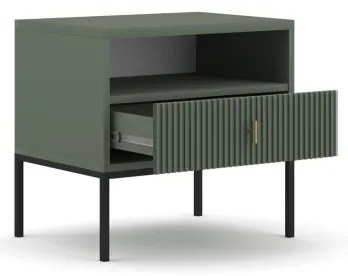 Nočný stolík SUE zelená/čierna