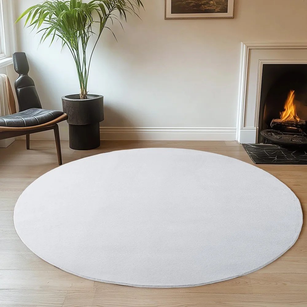 Biely okrúhly koberec ø 160 cm Joy 1400 – Ayyildiz Carpets