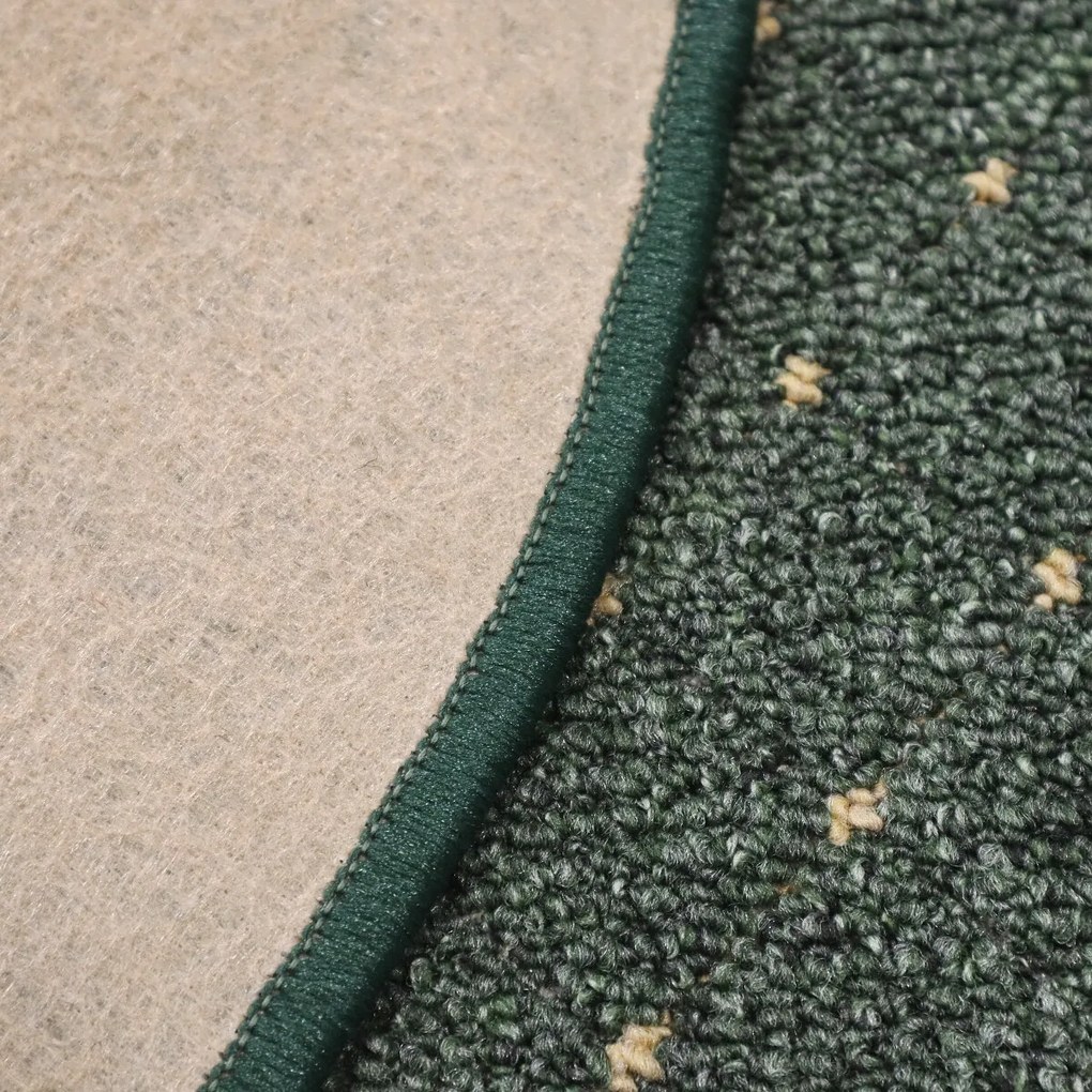 Condor Carpets, Kusový koberec Udinese zelený kruh, 100x100 (priemer) kruh, zelená, chodba / predsieň