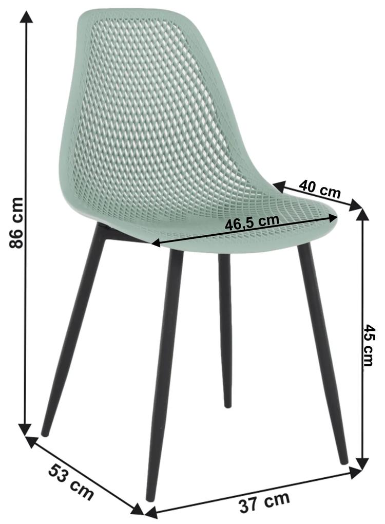 Kondela Jedálenská stolička, zelená/čierna, TEGRA TYP 2 70968