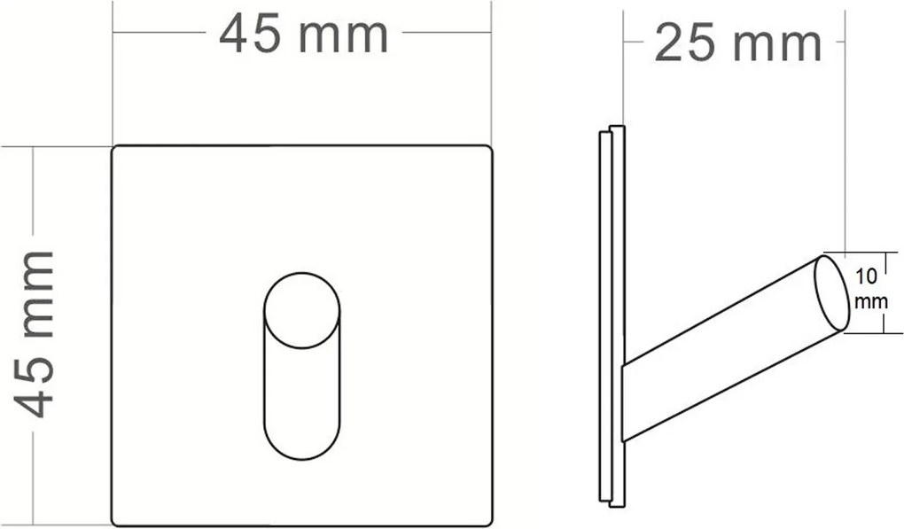 Sapho Samolepiaci háčik, nerez mat 31201